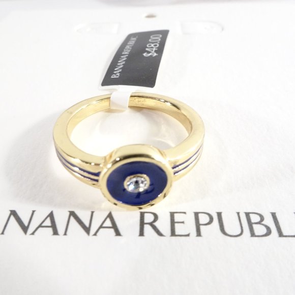 NWT Banana Republic Women's Metallic Roots Enamel RING NWT 45 Sz 6 - Picture 3 of 7